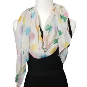 St. Patrick's Day pastel Shamrock Print Scarf